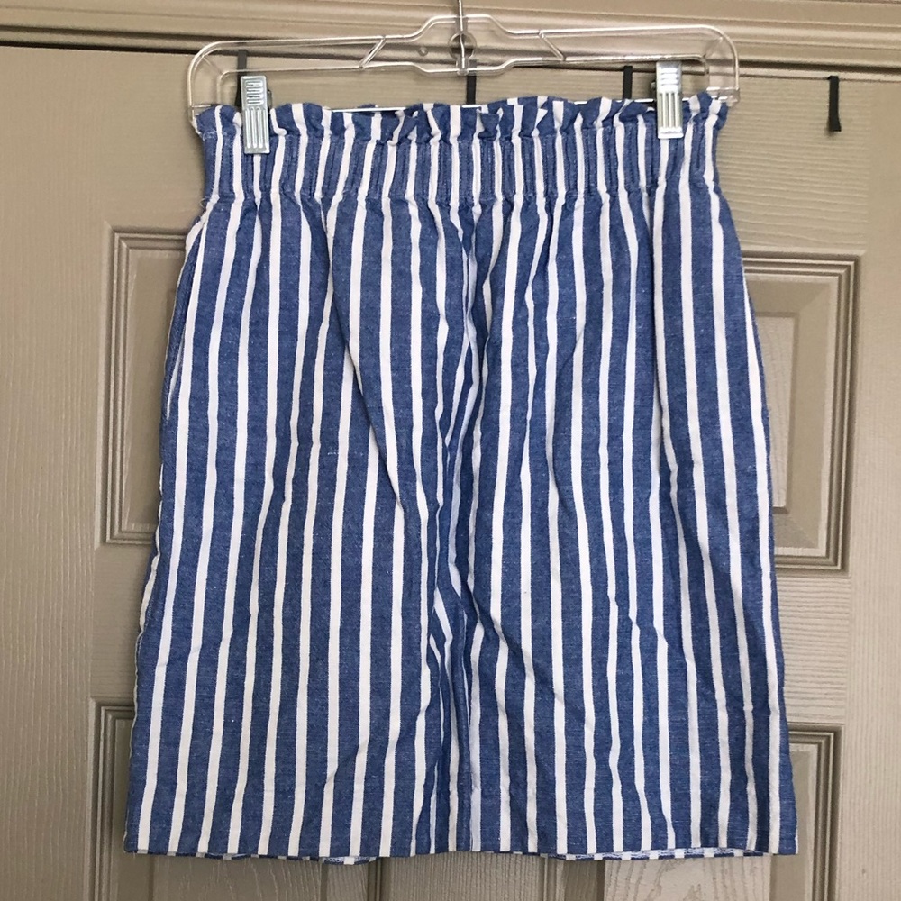 J. Crew Blue/White striped skirt